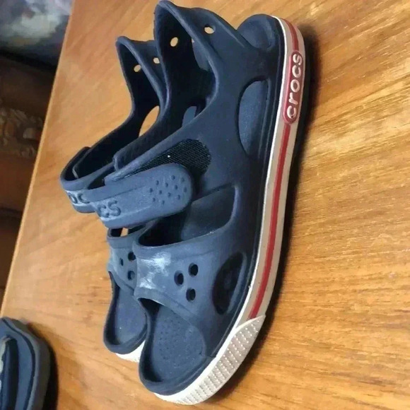 Crocs Crocband Red White Blue Sandal C 13 - Picture 2 of 4